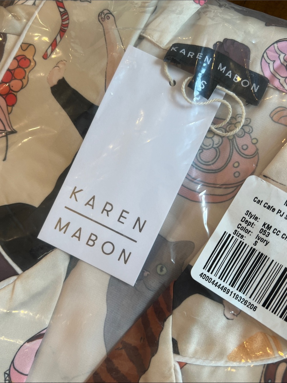 Karen Mabon x Anthropologie Cat Cafe Pajama Set NWT - Picture 12 of 13